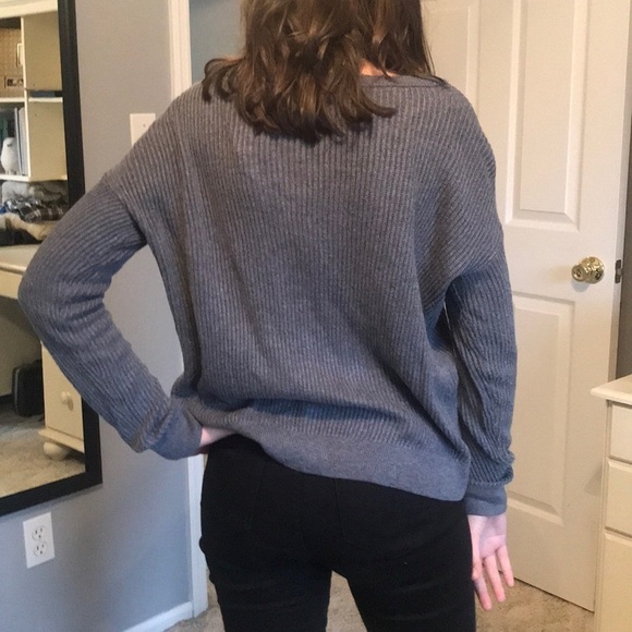 GARAGE blue v-neck sweater, Size M - Picture 2 of 4